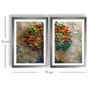Wallity Pinturas Decorativas en MDF con Marco Multicolor (2 Piezas)